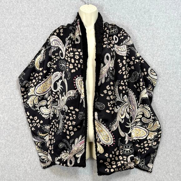 Preston & York 100% Silk Wrap Double Layer Paisley Quiet Luxury Elegant Cozy - Picture 2 of 16